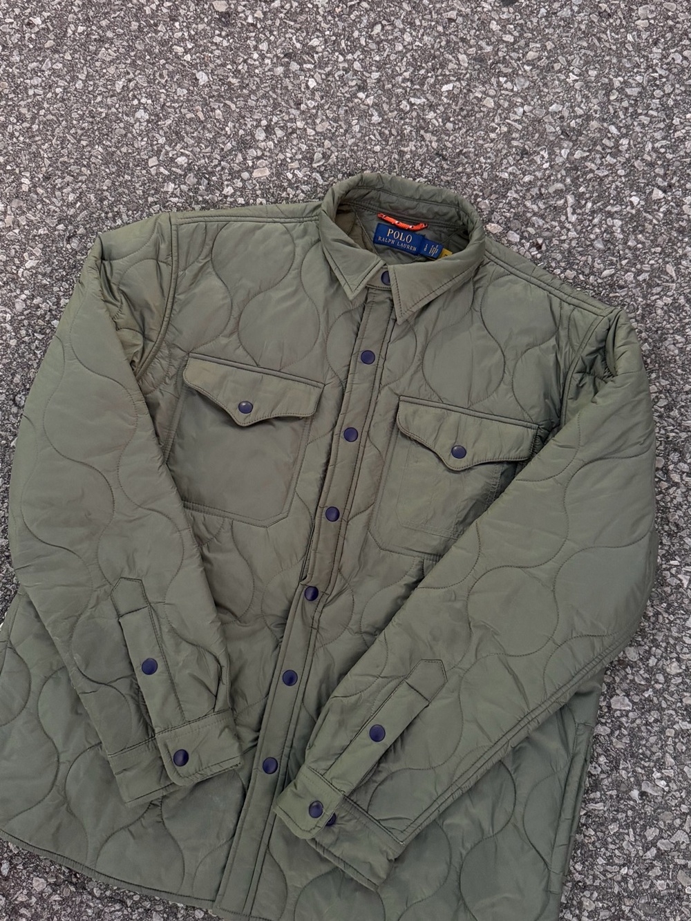 Polo by Ralph Lauren Quilted Olive Green Shirt Jacket